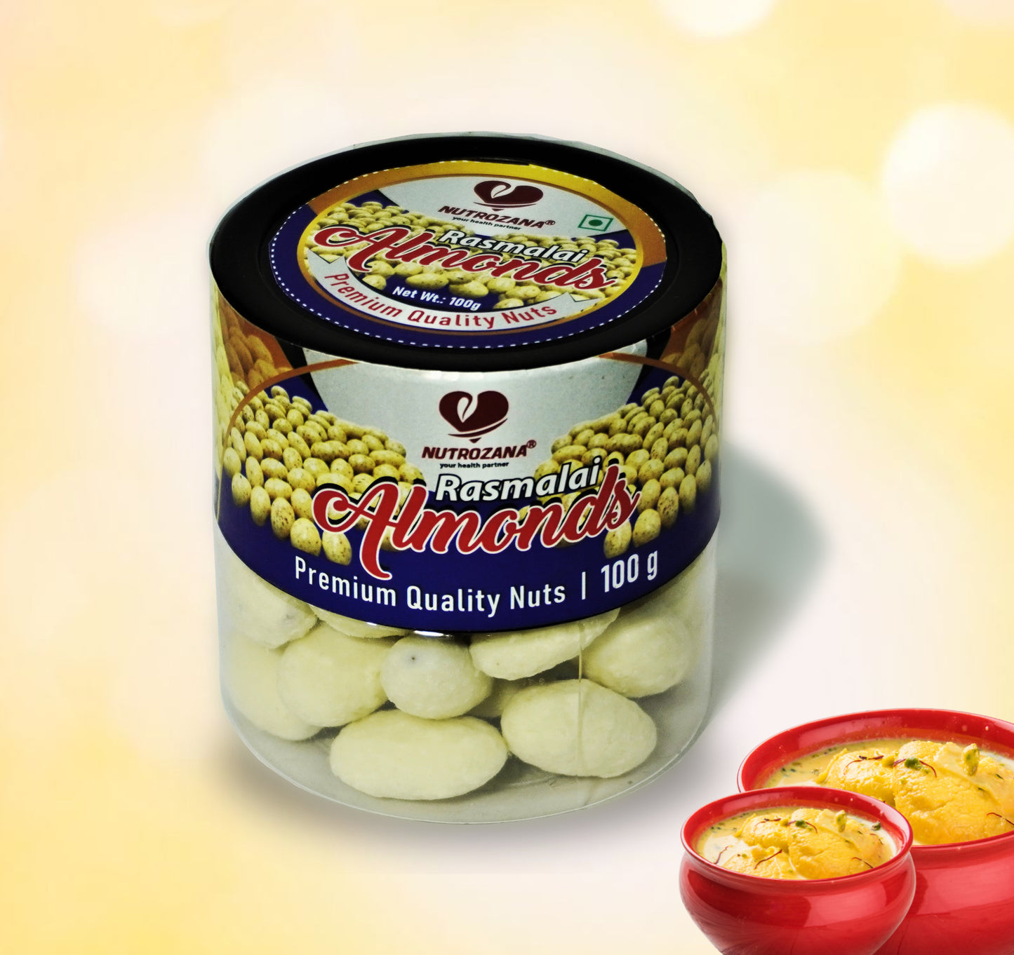 Coated Rasmalai Almonds 100gm