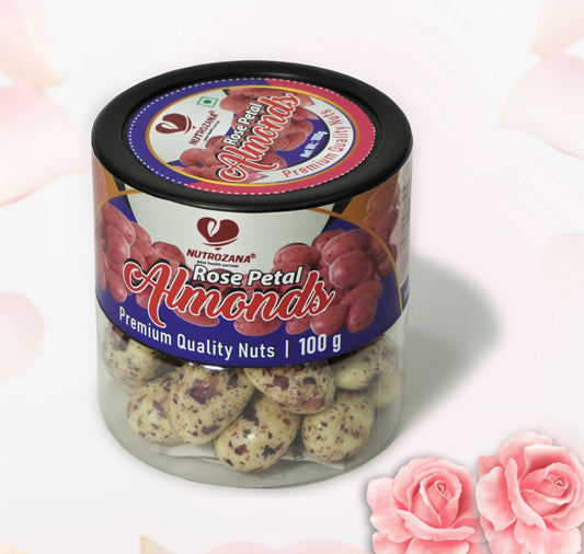 Coated Rose petals Almonds 100gm